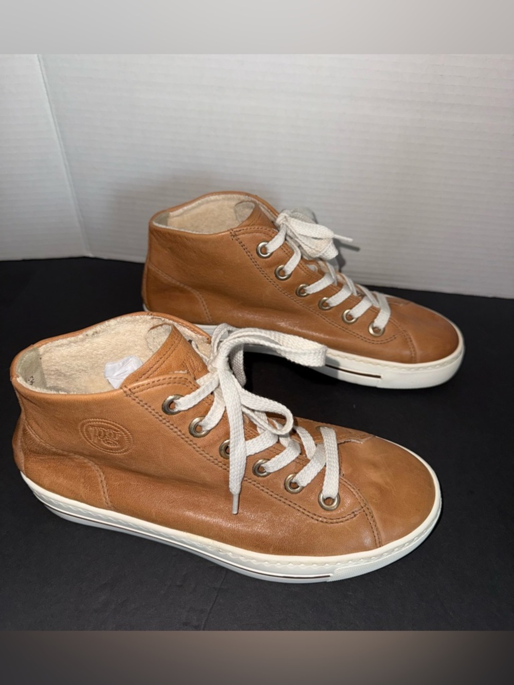 PAUL GREEN Nubuck Leather Extra Light Super Soft Lined High Top Chic Sneaker 8 - Picture 5 of 12